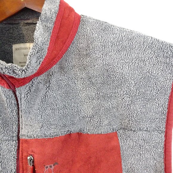 SOUTHERN POINT CO. Bennington Vest XXL Gray Burgundy Outerwear Hunting Sherpa - Picture 6 of 9